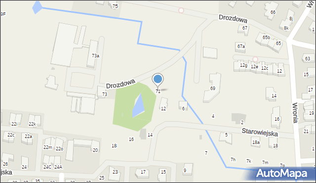 Bezrzecze, Drozdowa, 71, mapa Bezrzecze