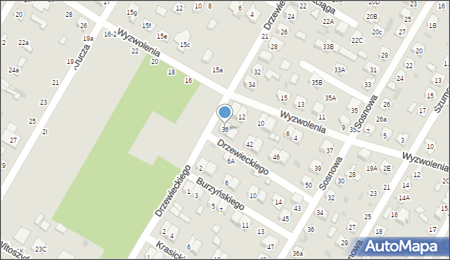 Biała Podlaska, Drzewieckiego Stefana, 36, mapa Białej Podlaskiej