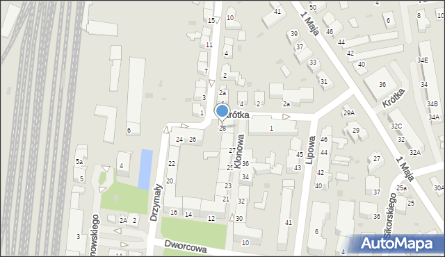 Białogard, Drzymały, 28, mapa Białogard