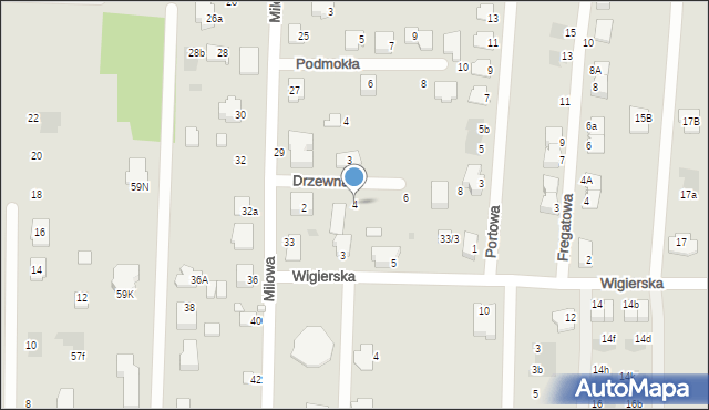 Białystok, Drzewna, 4, mapa Białegostoku