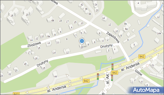 Bielsko-Biała, Drużyny, 10, mapa Bielsko-Białej