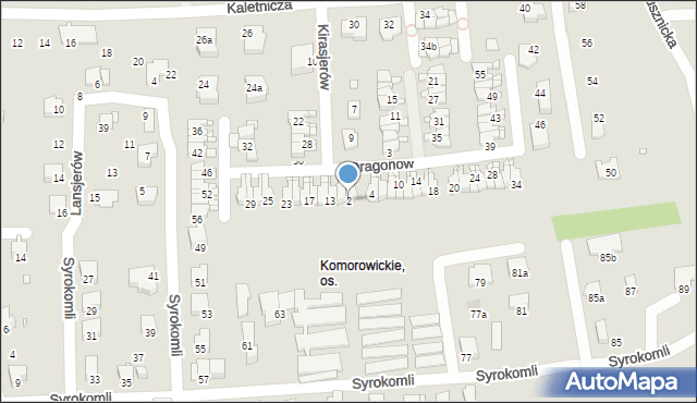 Bielsko-Biała, Dragonów, 2, mapa Bielsko-Białej