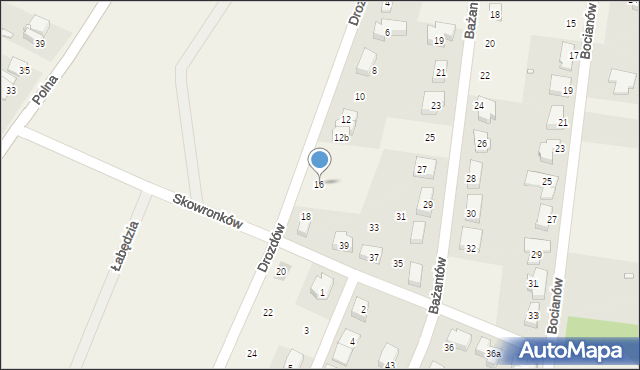 Bobrowniki, Drozdów, 16, mapa Bobrowniki