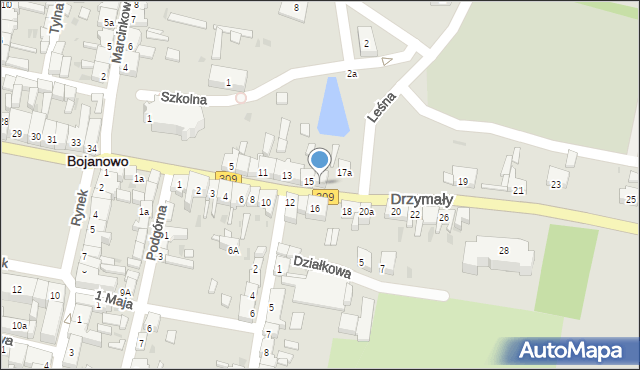 Bojanowo, Drzymały, 17, mapa Bojanowo
