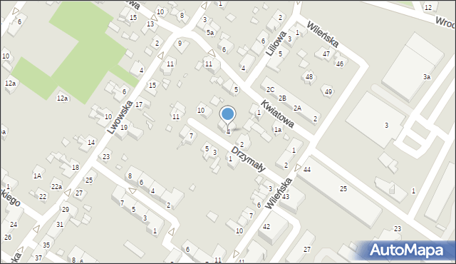 Brzeg, Drzymały, 4, mapa Brzeg