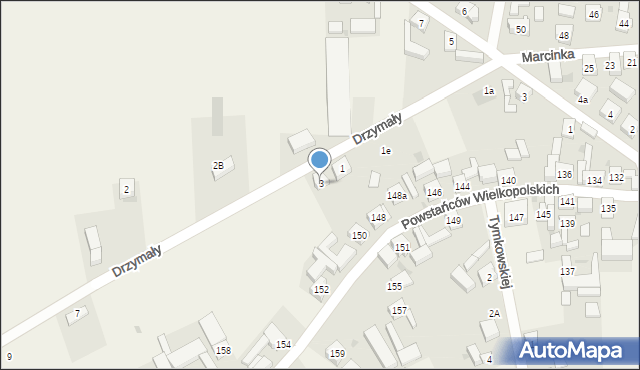 Bukówiec Górny, Drzymały Michała, 3, mapa Bukówiec Górny