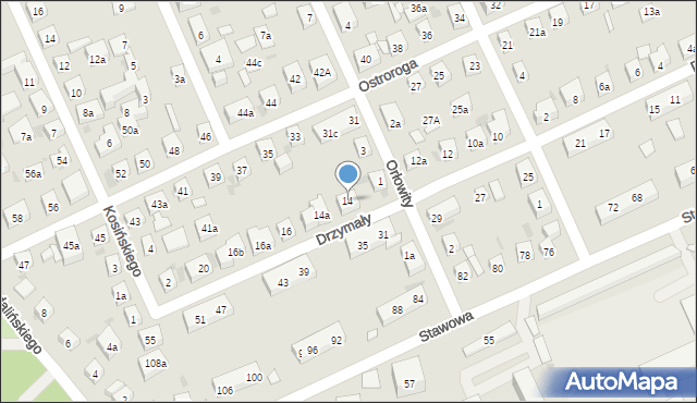 Bydgoszcz, Drzymały Michała, 14, mapa Bydgoszczy