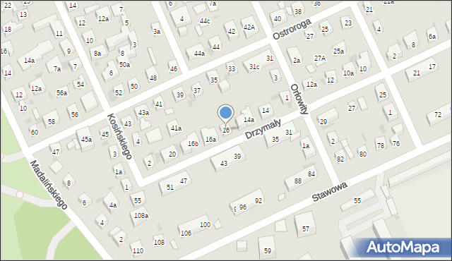 Bydgoszcz, Drzymały Michała, 16, mapa Bydgoszczy