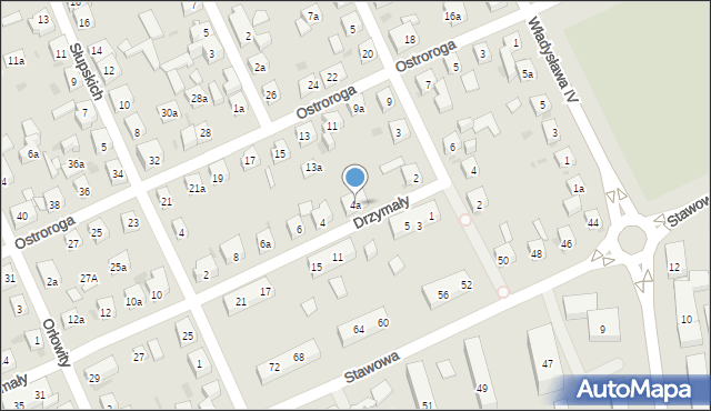 Bydgoszcz, Drzymały Michała, 4a, mapa Bydgoszczy
