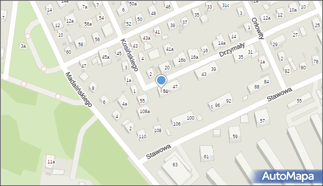 Bydgoszcz, Drzymały Michała, 53, mapa Bydgoszczy