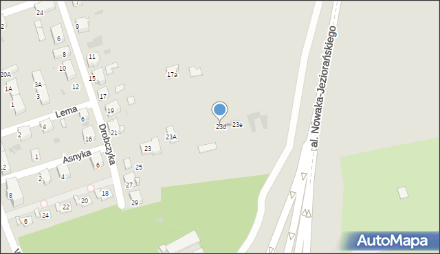 Bytom, Drobczyka Emanuela, 23d, mapa Bytomia