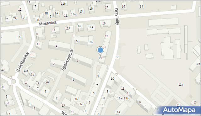 Chojnice, Drzymały, 11, mapa Chojnic