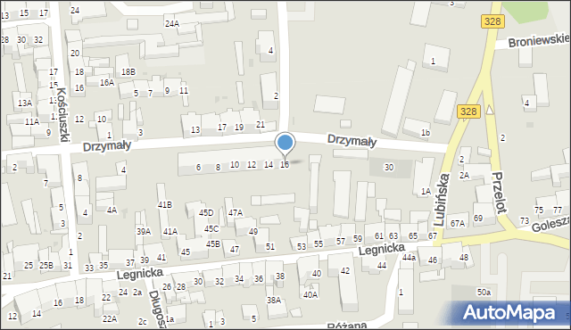 Chojnów, Drzymały Michała, 16, mapa Chojnów