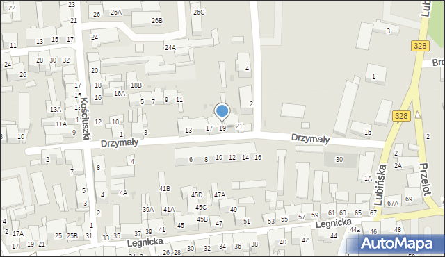 Chojnów, Drzymały Michała, 19, mapa Chojnów