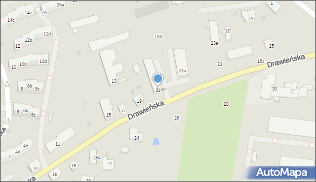 Choszczno, Drawieńska, 21, mapa Choszczno