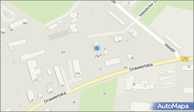 Choszczno, Drawieńska, 23a, mapa Choszczno