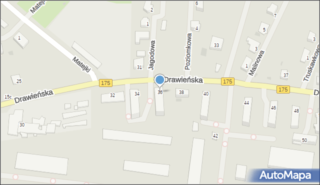 Choszczno, Drawieńska, 36, mapa Choszczno