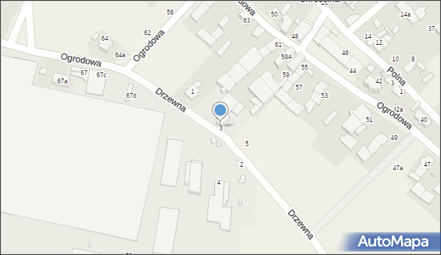 Chróścina, Drzewna, 3, mapa Chróścina