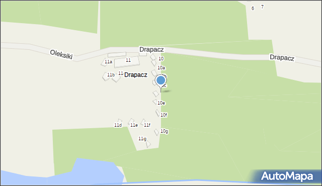 Chwostek, Drapacz, 10d, mapa Chwostek