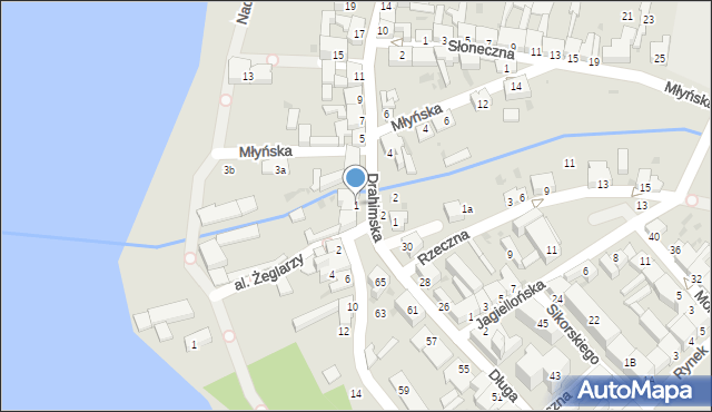 Czaplinek, Drahimska, 1, mapa Czaplinek