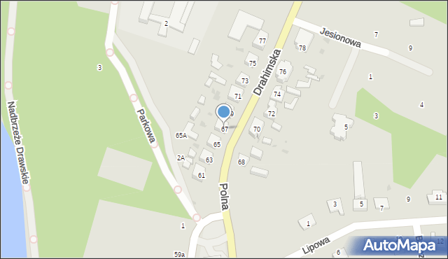 Czaplinek, Drahimska, 67, mapa Czaplinek