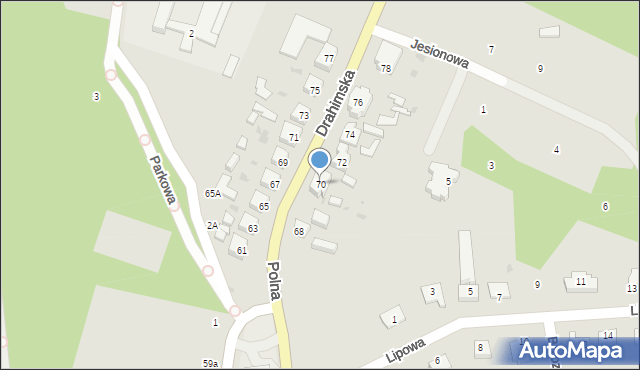 Czaplinek, Drahimska, 70, mapa Czaplinek