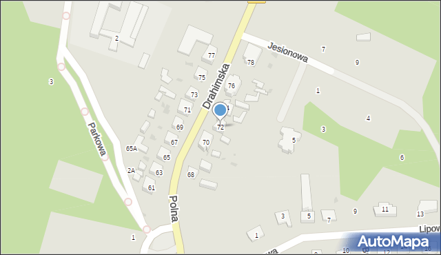 Czaplinek, Drahimska, 72, mapa Czaplinek