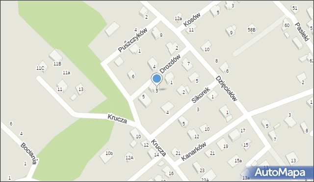 Czechowice-Dziedzice, Drozdów, 3, mapa Czechowic-Dziedzic