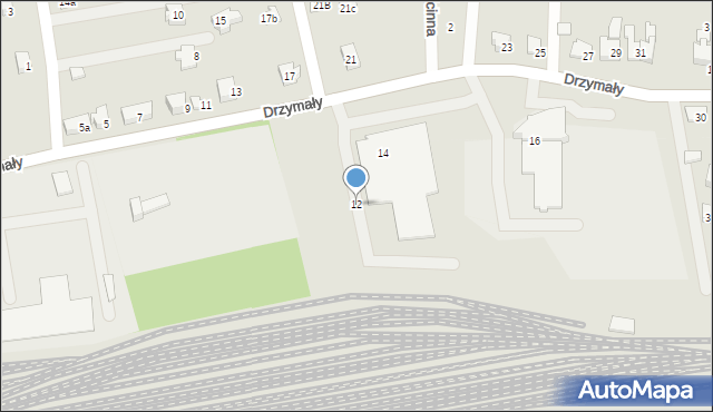 Czechowice-Dziedzice, Drzymały Michała, 12, mapa Czechowic-Dziedzic