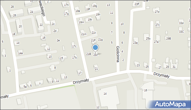 Czechowice-Dziedzice, Drzymały Michała, 21c, mapa Czechowic-Dziedzic