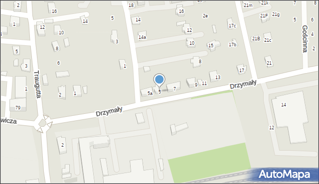 Czechowice-Dziedzice, Drzymały Michała, 5, mapa Czechowic-Dziedzic