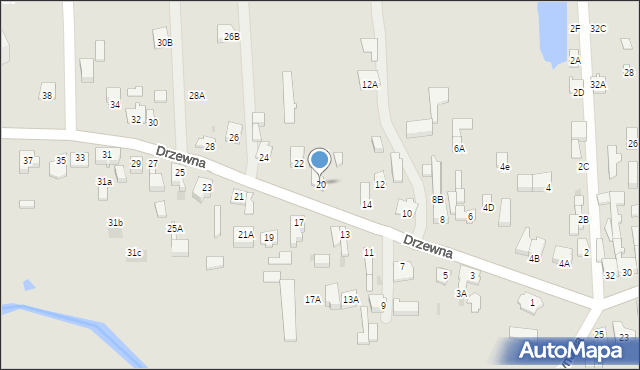 Częstochowa, Drzewna, 20, mapa Częstochowy