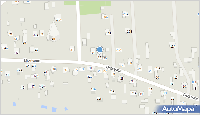 Częstochowa, Drzewna, 32, mapa Częstochowy