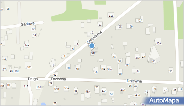Częstochowa, Drzewna, 56B, mapa Częstochowy