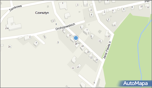 Czorsztyn, Drohojowskich, 16, mapa Czorsztyn