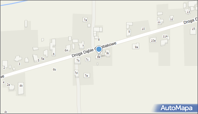 Dąbie Chrobakowe, Droga Dąbie Chrobakowe, 8A, mapa Dąbie Chrobakowe