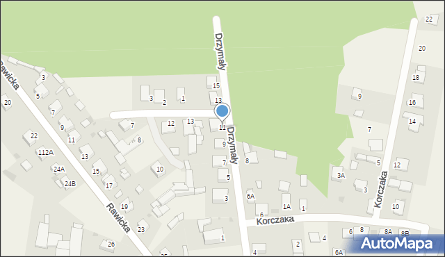 Dębno Polskie, Drzymały Michała, 11, mapa Dębno Polskie