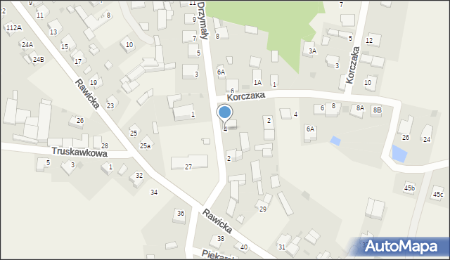 Dębno Polskie, Drzymały Michała, 4, mapa Dębno Polskie