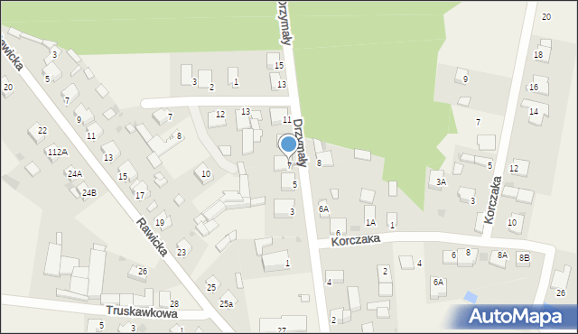 Dębno Polskie, Drzymały Michała, 7, mapa Dębno Polskie