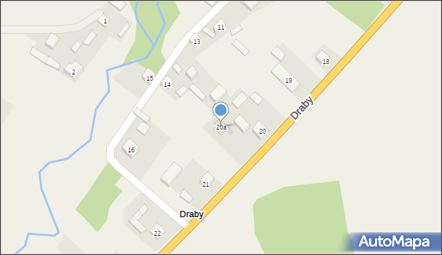Draby, Draby, 20a, mapa Draby