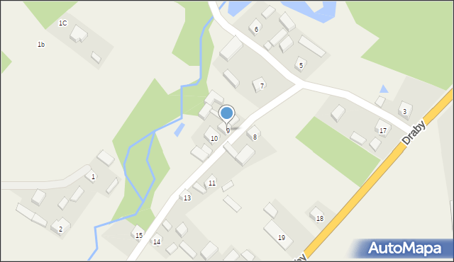 Draby, Draby, 9, mapa Draby