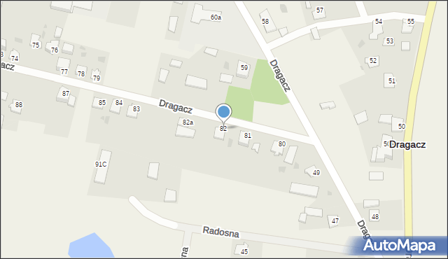 Dragacz, Dragacz, 82, mapa Dragacz