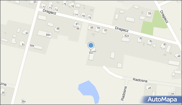 Dragacz, Dragacz, 91C, mapa Dragacz