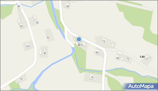 Draganowa, Draganowa, 85, mapa Draganowa
