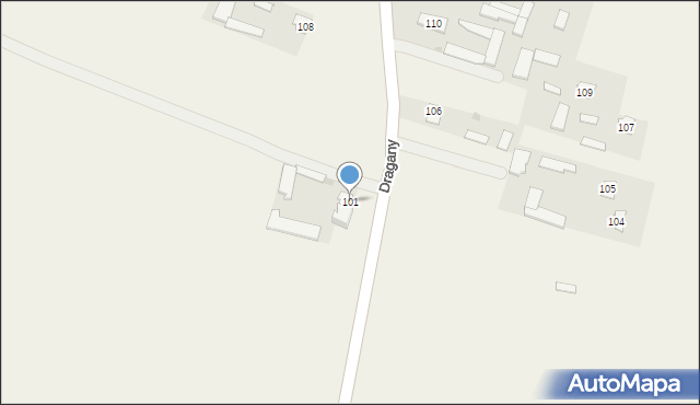Dragany, Dragany, 101, mapa Dragany