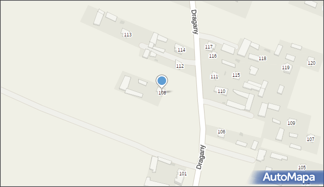 Dragany, Dragany, 108, mapa Dragany