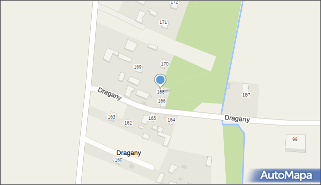 Dragany, Dragany, 168, mapa Dragany