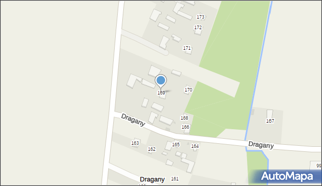 Dragany, Dragany, 169, mapa Dragany