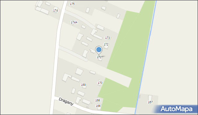 Dragany, Dragany, 171, mapa Dragany
