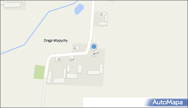 Drągi, Drągi, 19, mapa Drągi